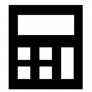 Black icon of a simple calculator